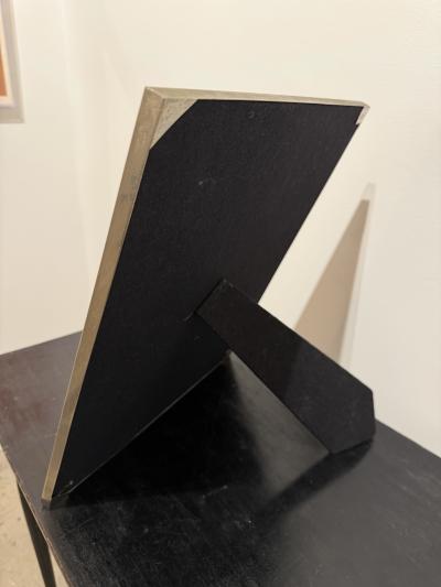 Large Polished Nickel Tabletop Frame Italy 1970s