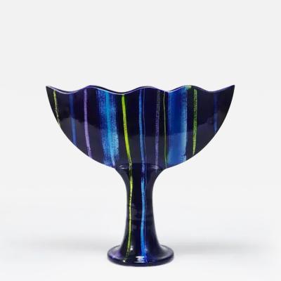Large Postmodern Pottery Vase by Jesper Packness Memphis Style Denmark