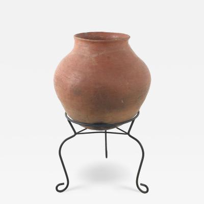Large Pottery Jar on Later Custom Stand Mexico circa 1930