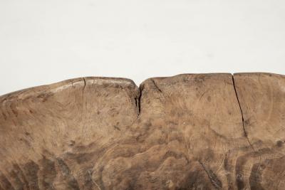 Large Primitive Oval Shaped Dug Out Bowl from Sweden