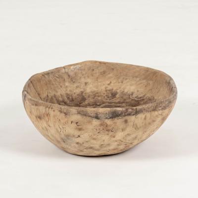 Large Primitive Oval Shaped Dug Out Bowl from Sweden