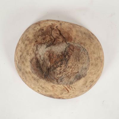 Large Primitive Oval Shaped Dug Out Bowl from Sweden