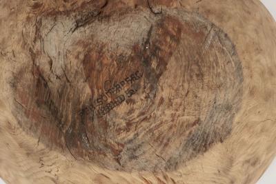 Large Primitive Oval Shaped Dug Out Bowl from Sweden