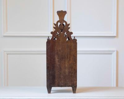 Large Proven al Walnut Fariniero with Carved Openwork Early 19th Century