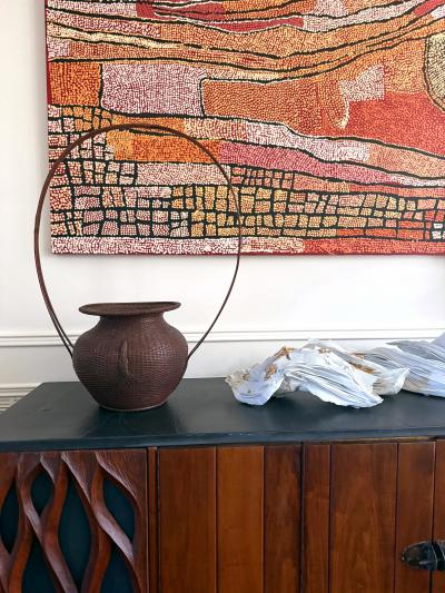 Large Rare Japanese Bamboo Flower Basket Hahakago by Tokosai