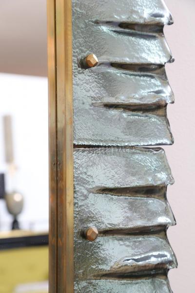 Large Rectangular Murano Sea Green Glass Framed Mirror