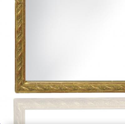 Large Rectangular Shape Continental Giltwood Frame Wall Mirror