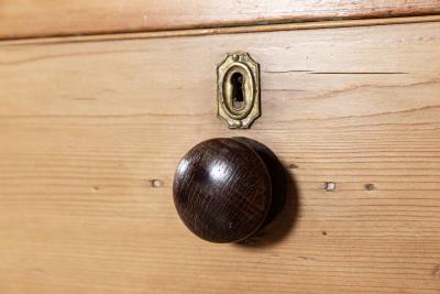 Large Regency English Estate Made Pine Housekeepers Cupboard