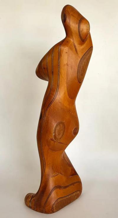 Large Robert Hardgrove Abstract Organic Wood Sculpture