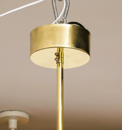 Large Round Brass Chandelier with Bronze Smoked Murano Glass Globes Italy 2025