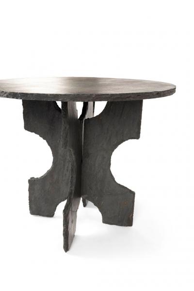 Large Round Slate Table