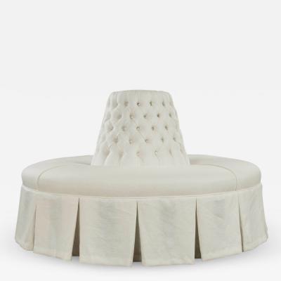 Large Round Upholstered Banquette