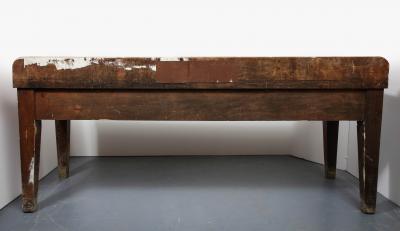 Large Rustic Oak Work Table France 19th Century