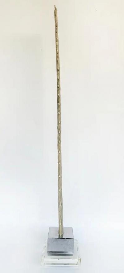 Large Sawfish Bill Rostrum Trophy Mounted on Chrome Lucite 1970s