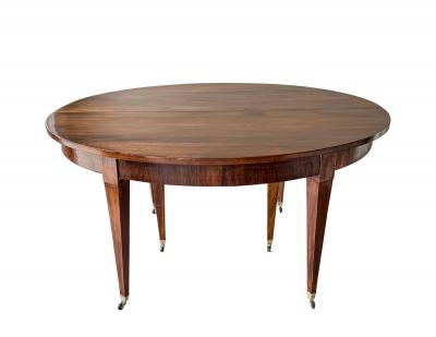 Large Scale 19th Century French Restauration Walnut Extension Dining Table