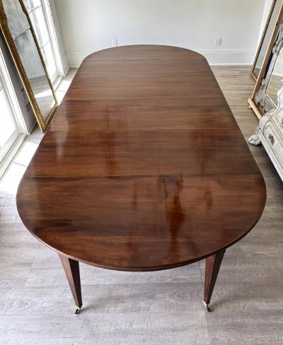Large Scale 19th Century French Restauration Walnut Extension Dining Table