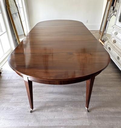 Large Scale 19th Century French Restauration Walnut Extension Dining Table
