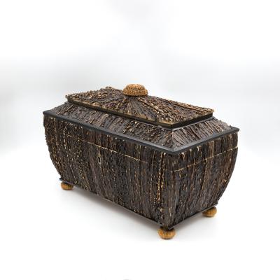 Large Scale Anglo Indian Stag Horn Box Circa 1860