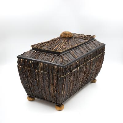 Large Scale Anglo Indian Stag Horn Box Circa 1860