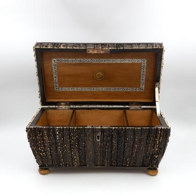 Large Scale Anglo Indian Stag Horn Box Circa 1860