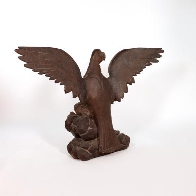 Large Scale Carved Oak Eagle Spain Circa 1900