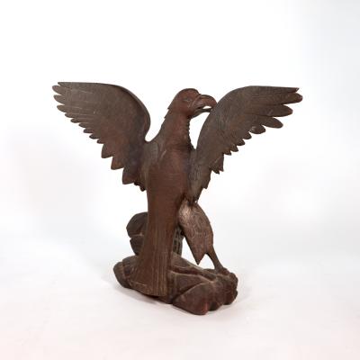 Large Scale Carved Oak Eagle Spain Circa 1900