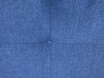 Large Scale Custom Designed Tufted Ottoman with Brass Serving Tray