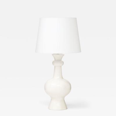 Large Scale Italian White Ceramic Lamp 1960s