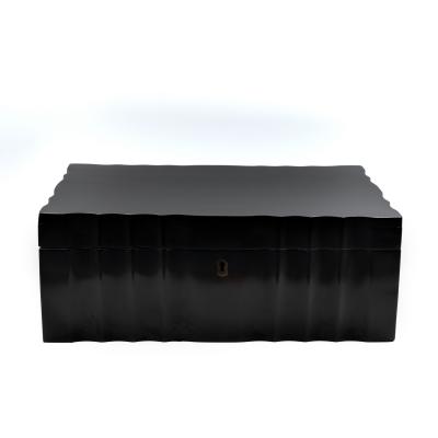 Large Scale Serpentine Ebony Box Anglo Indian Circa 1840