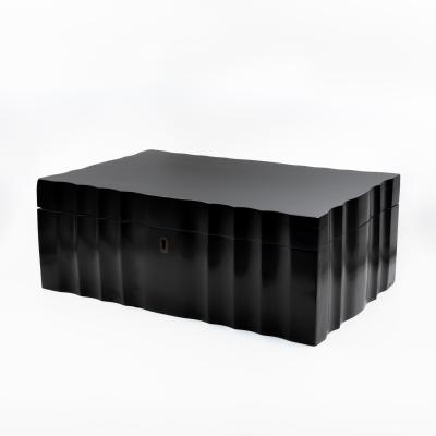 Large Scale Serpentine Ebony Box Anglo Indian Circa 1840