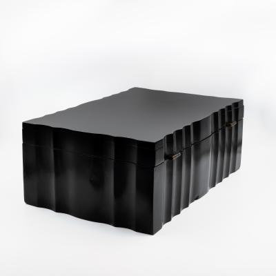 Large Scale Serpentine Ebony Box Anglo Indian Circa 1840