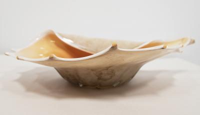 Large Scale Shell Form Glass Bowl