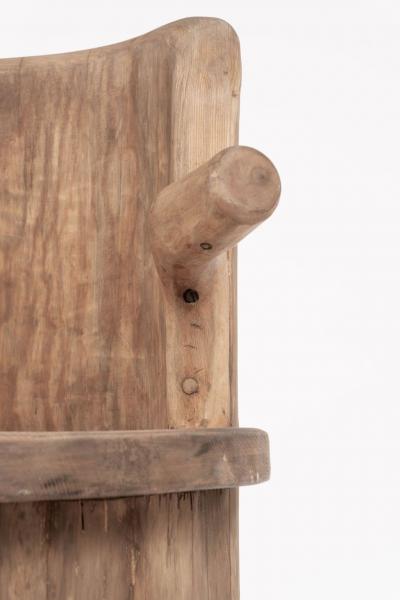 Large Scale Swedish Pine Dugout Log Armchair Kubbestol 