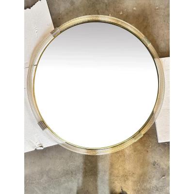 Large Scale Wall Mirror With Gilt Torchon Torciglione Elements