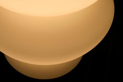 Large Sculptural Mid Century Pendant Lamp in Opaline Glass 1960