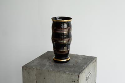 Large Sculptural Vase in Art Glass Belgium 1940s