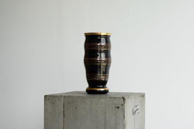 Large Sculptural Vase in Art Glass Belgium 1940s