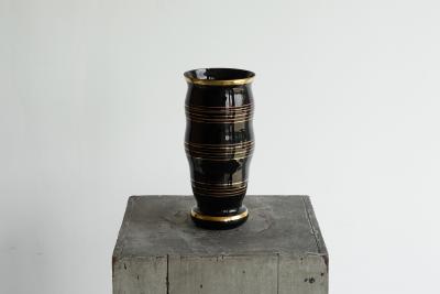 Large Sculptural Vase in Art Glass Belgium 1940s