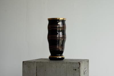 Large Sculptural Vase in Art Glass Belgium 1940s