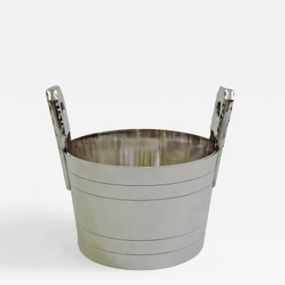 Large Silver Ice Bucket Italy 1940s