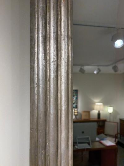 Large Silvered Wood Mirror