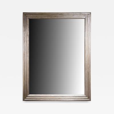 Large Silvered Wood Mirror
