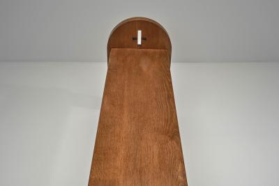Large Solid Oak Bench With Side Detailing Europe Mid 20th Century