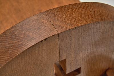 Large Solid Oak Bench With Side Detailing Europe Mid 20th Century