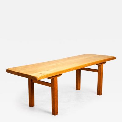 Large Solid Oak Coffee Table or Bench Attr B rge Mogensen Denmark 1950s