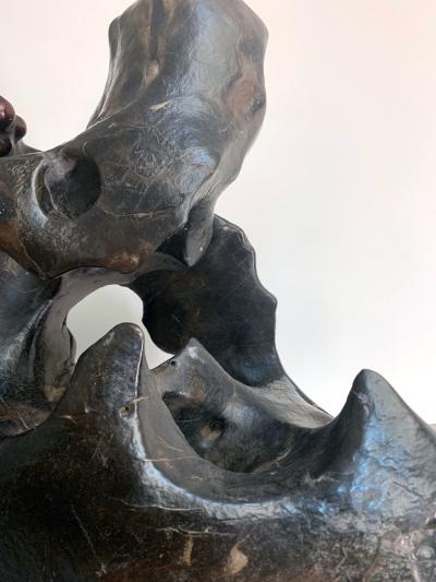 Large Spectacular Chinese Lingbi Scholar Stone on Stand