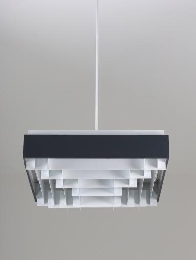 Large Square Swedish Midcentury Pendant