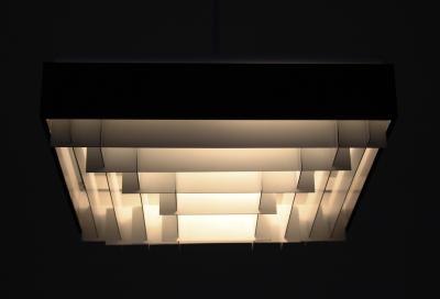 Large Square Swedish Midcentury Pendant