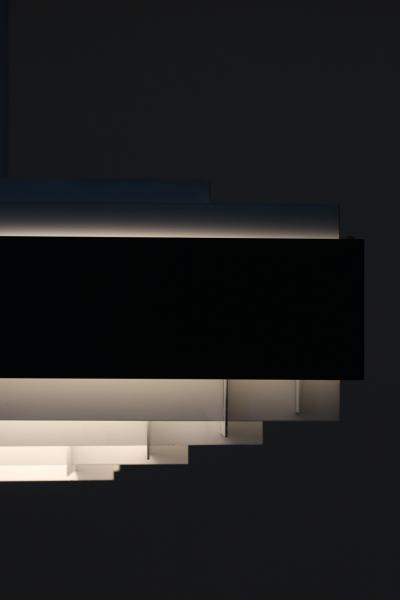 Large Square Swedish Midcentury Pendant