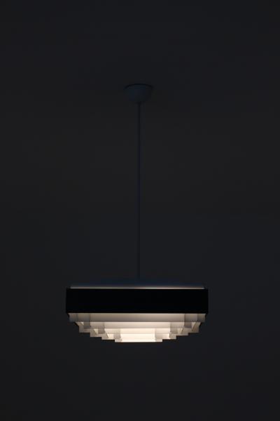 Large Square Swedish Midcentury Pendant